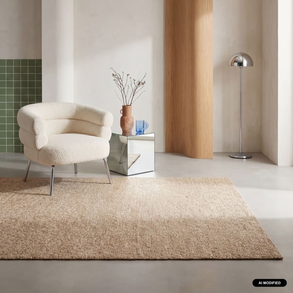 Tapis intérieur bouclette caramel effet chiné 160x230cm