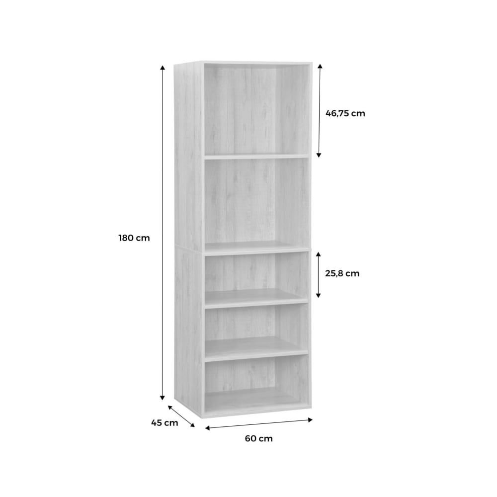 Module dressing avec 5 étagères couleur noyer - Maisons du Monde