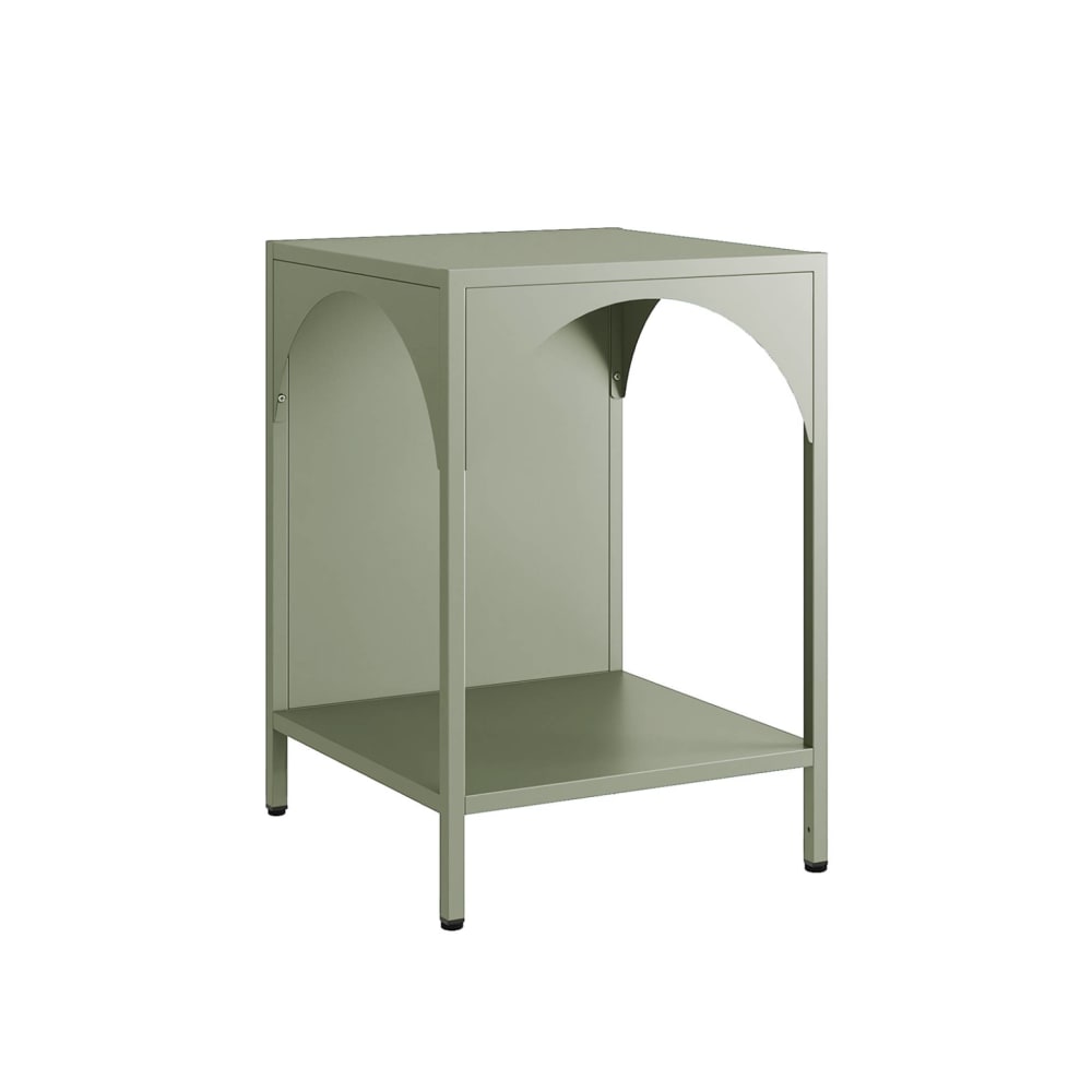 Table de chevet, table d'appoint acier vert