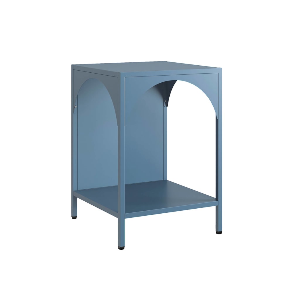 Table de chevet, table d'appoint acier bleu