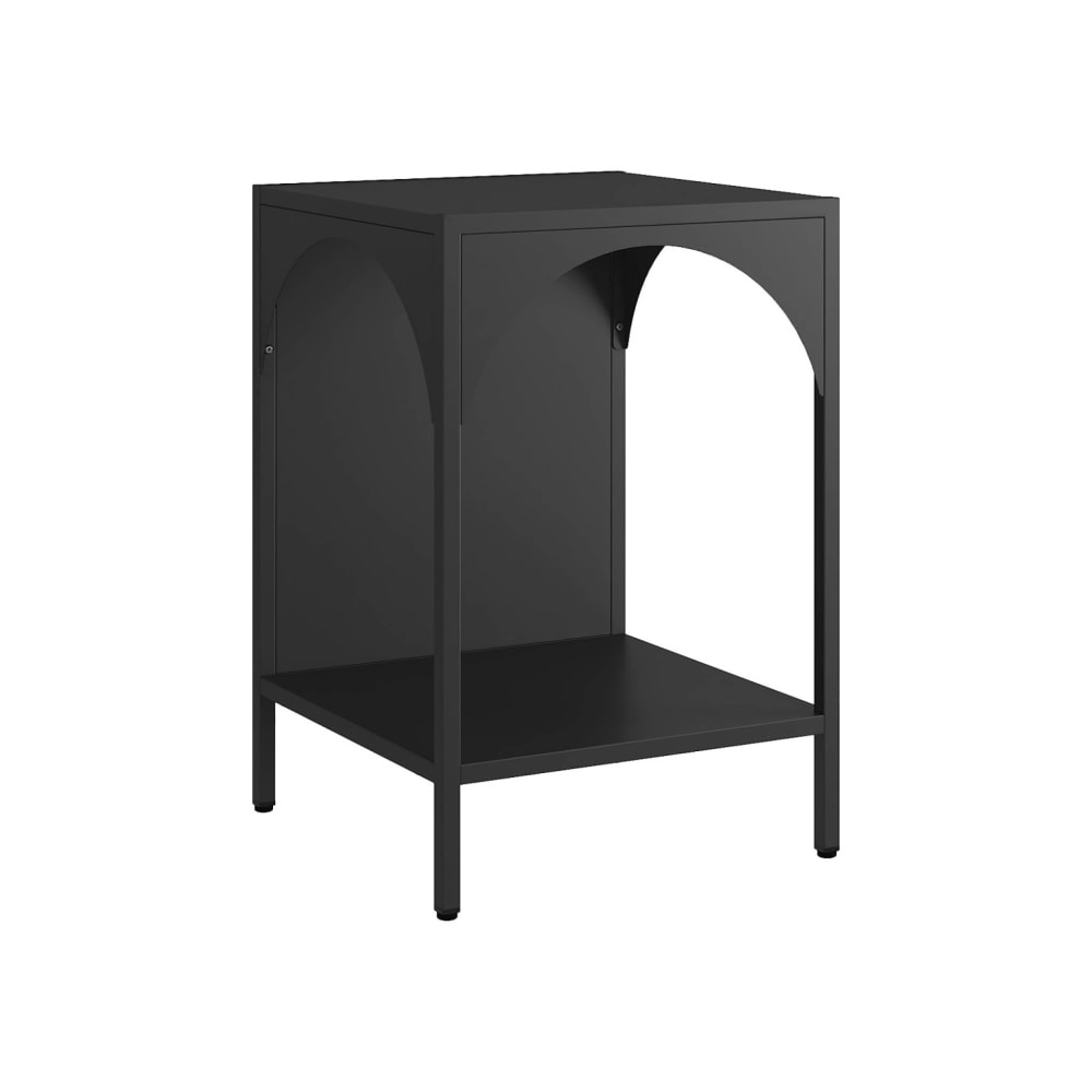 Table de chevet, table d'appoint acier noir