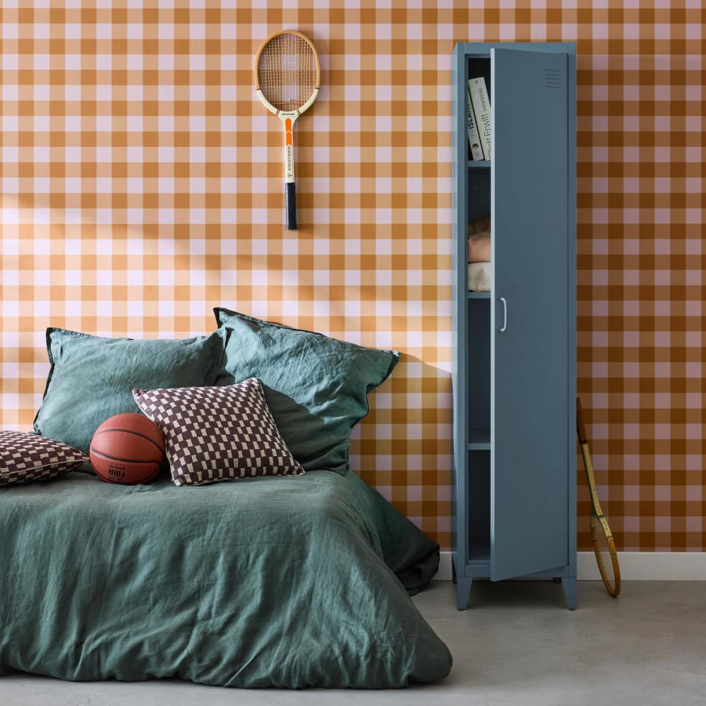 Armoire chambre acier bleu, 4 espaces de rangement - Maisons du Monde