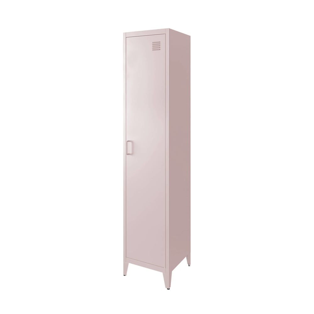 Armoire chambre acier rose, 3 rangements