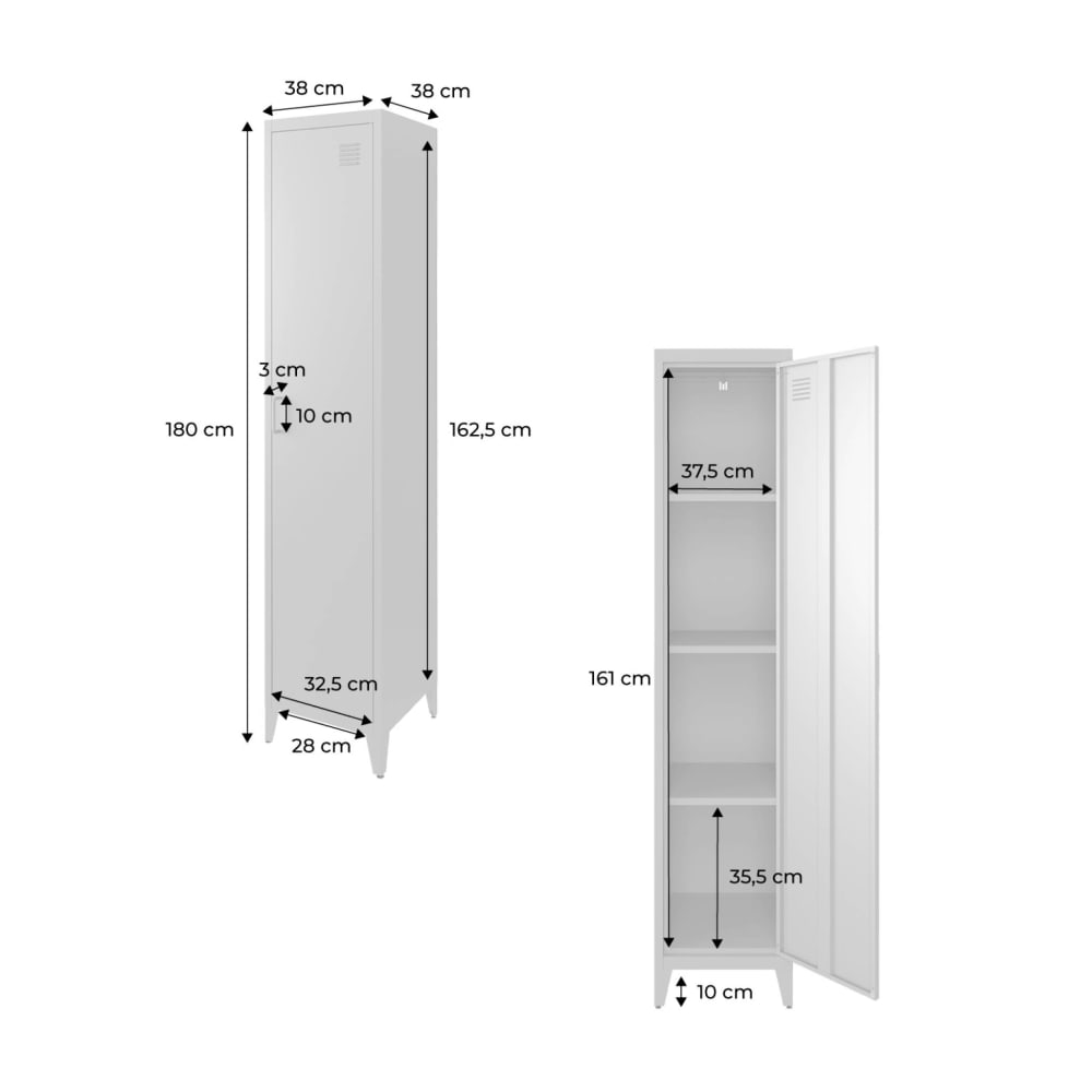 Armoire chambre acier rose, 3 rangements - Maisons du Monde