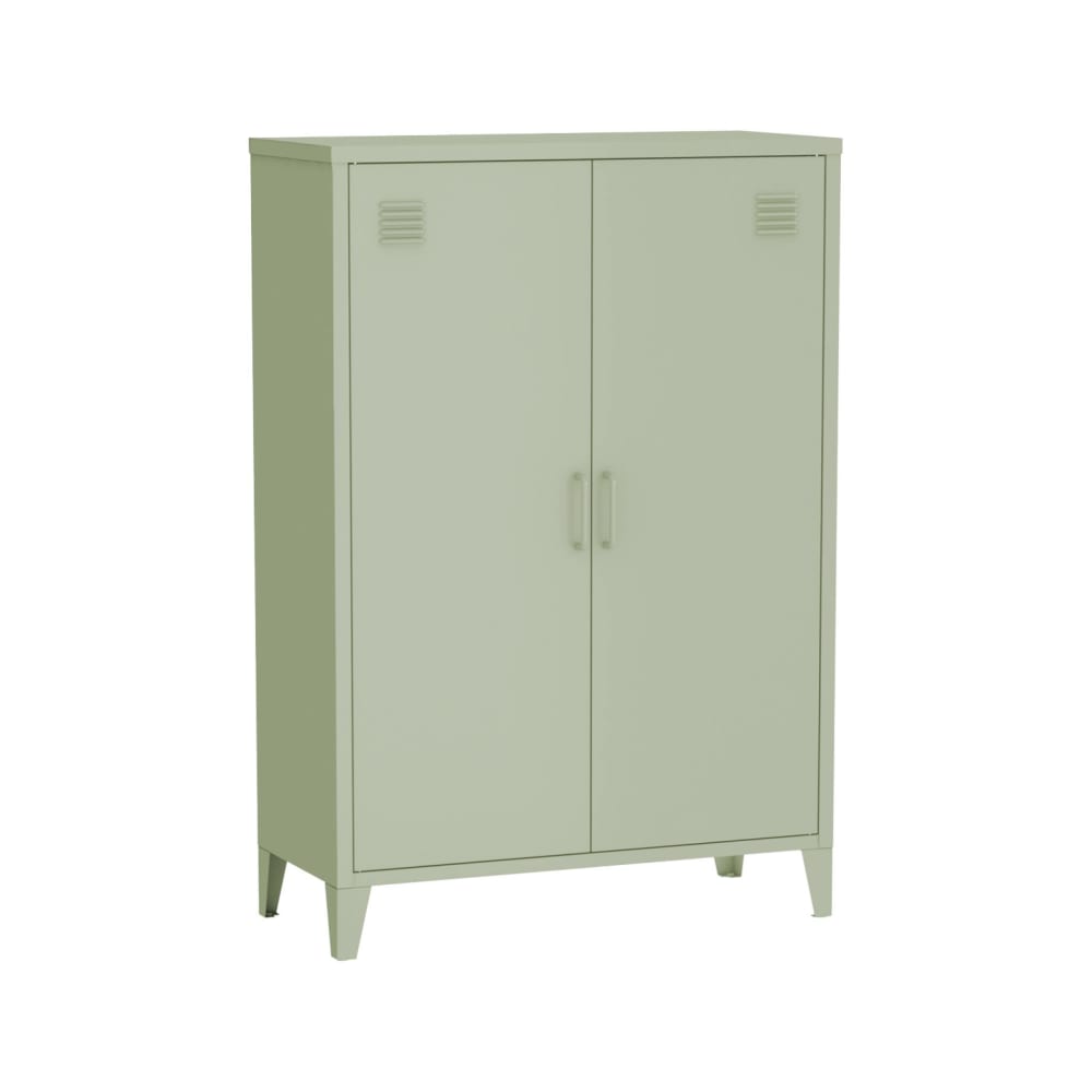 Commode/armoire métal vert 2 espaces de rangement - Maisons du Monde
