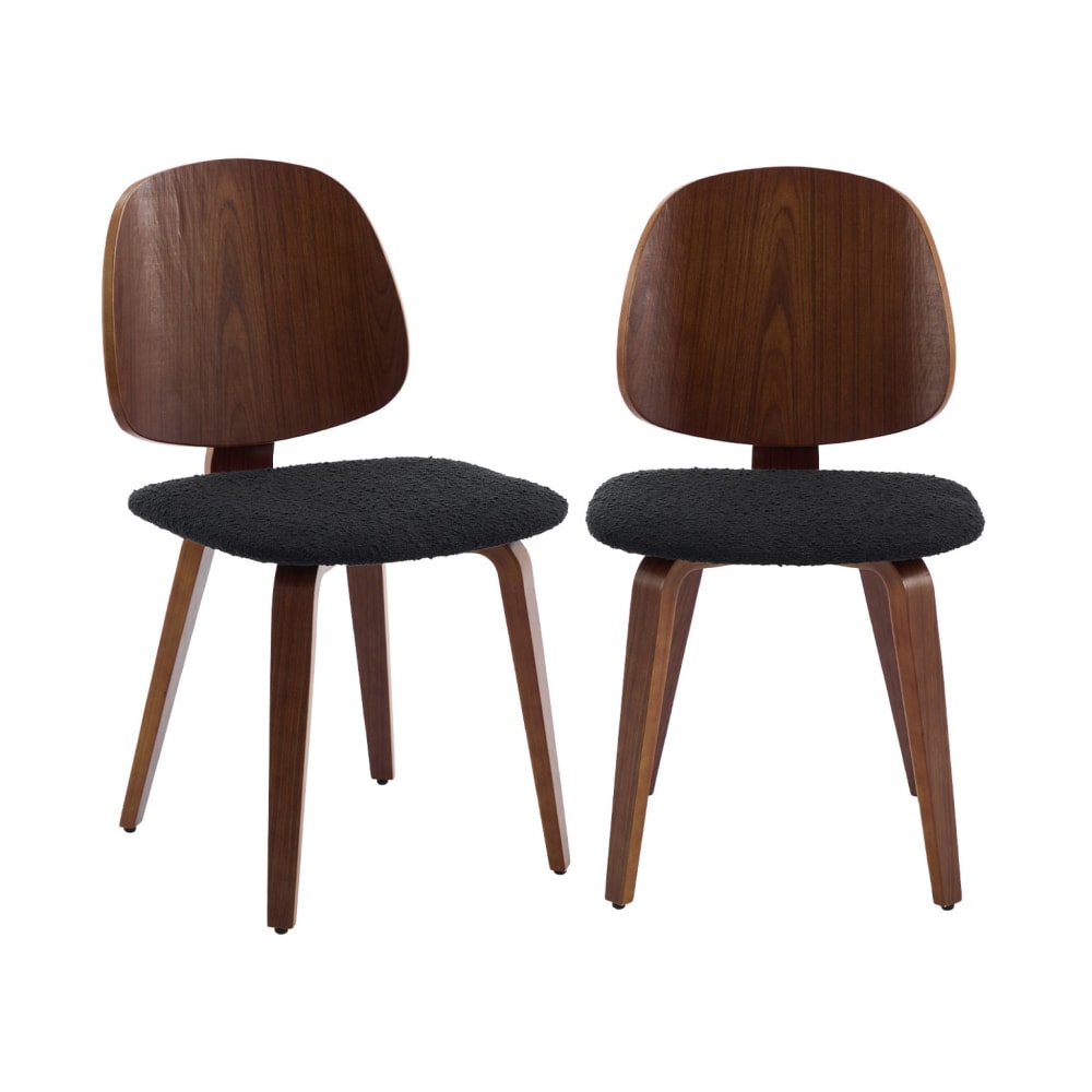 2 chaises placage noyer