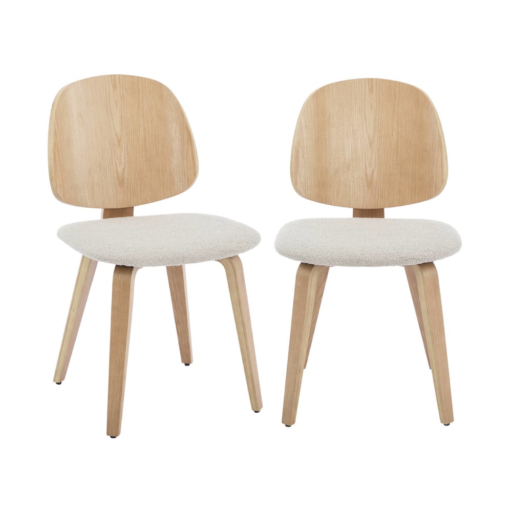 2 chaises placage chêne