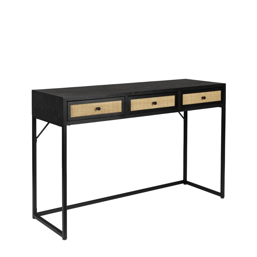 Console en rotin noir