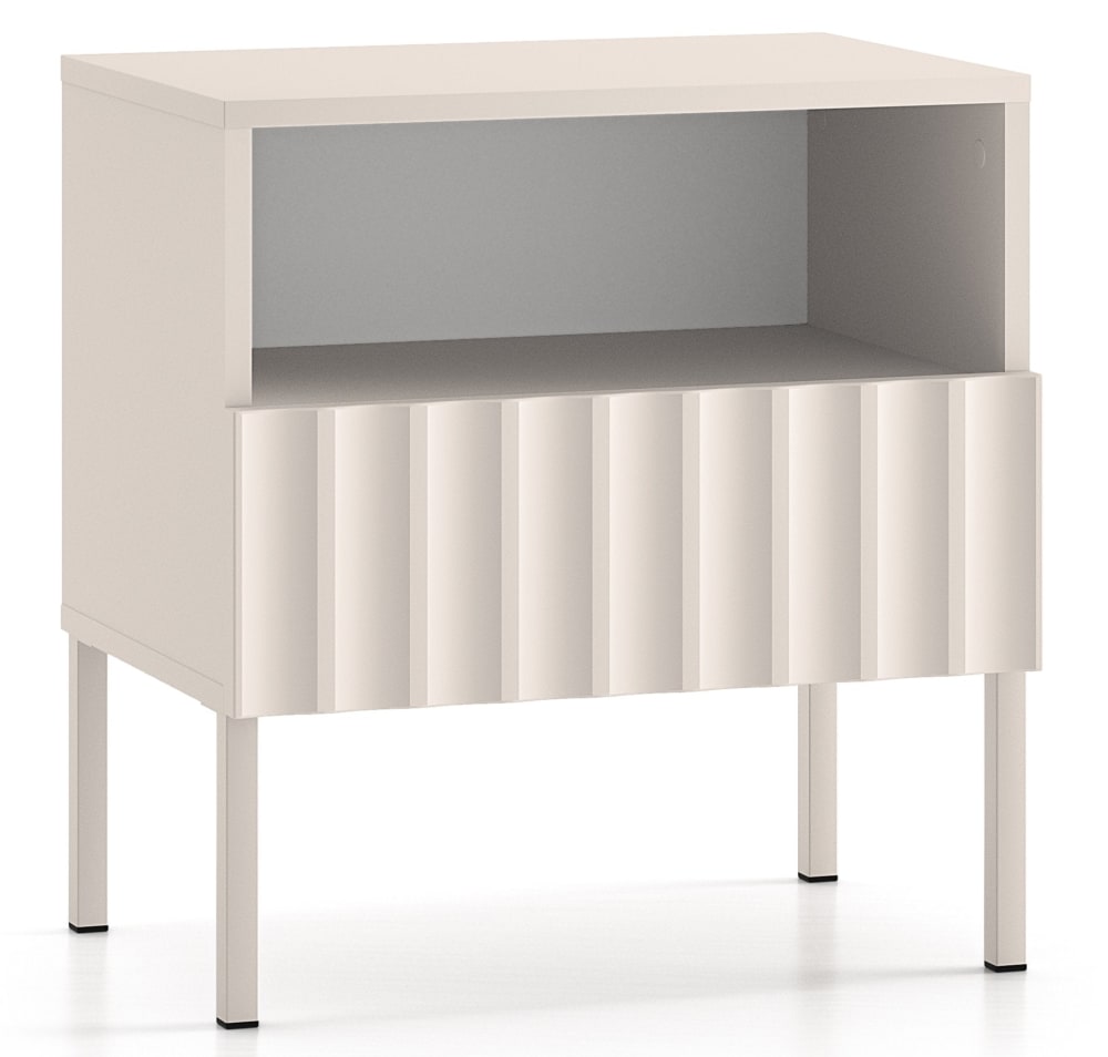 Selsey Nachttisch mit Schublade, hellbeige, 100 cm style modern - Spanplatte