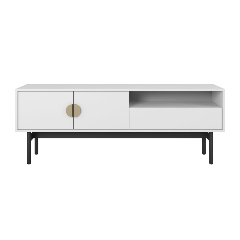 Selsey TV-Element mit Schublade, weiß, 154 cm style modern - Spanplatte