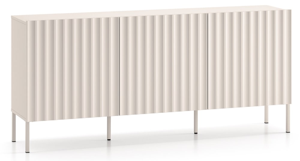 Buffet 3 portes beige clair 170 cm