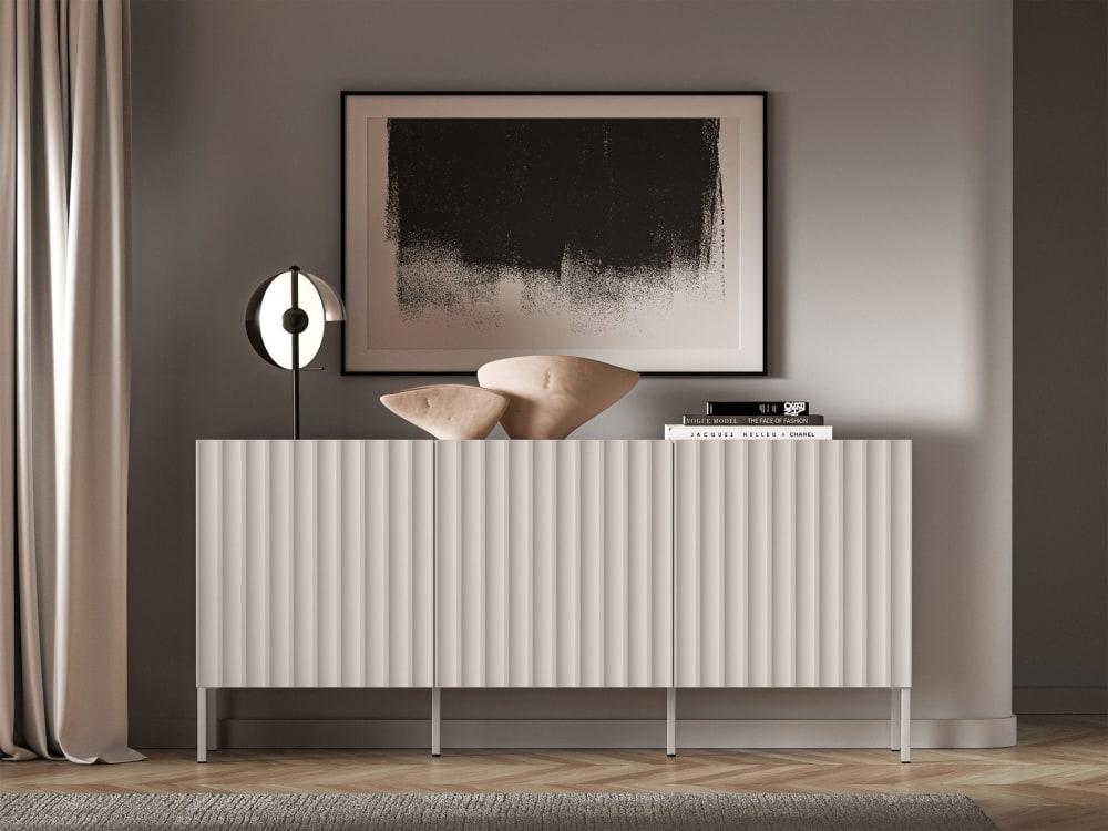 Buffet 3 portes beige clair 170 cm - Maisons du Monde