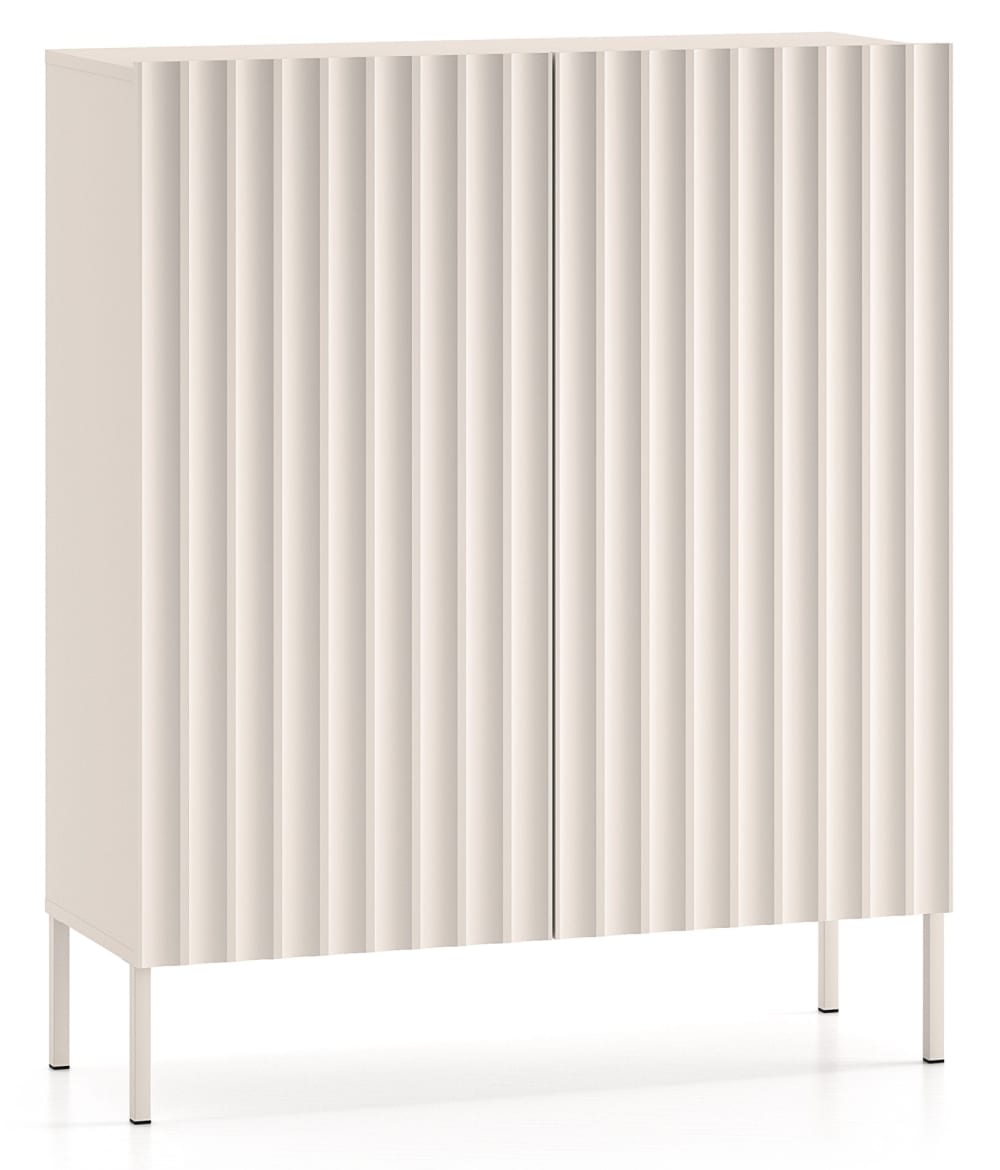 Selsey Highboard 2-türig, hellbeige, 100 cm style modern - Spanplatte
