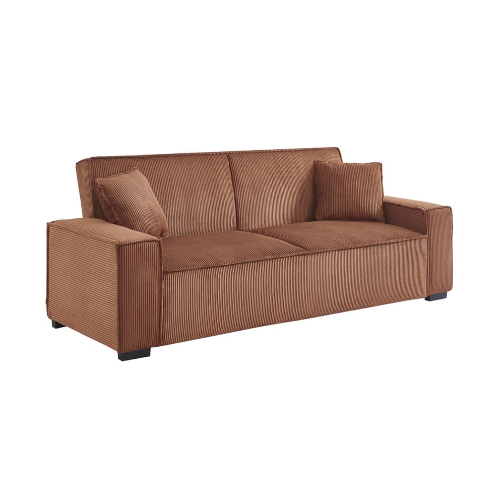 Canapé convertible camel velours côtelé 3 places - Maisons du Monde