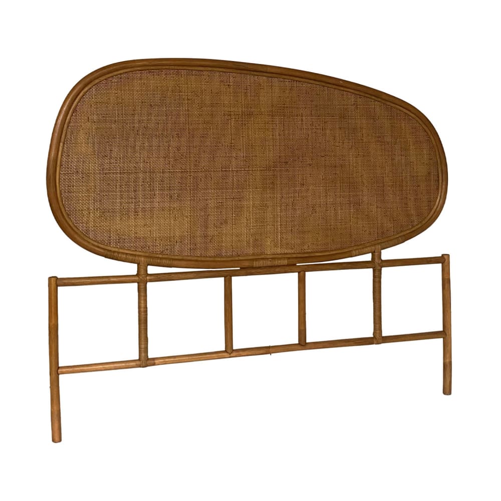 Tête de lit organique en rotin foncé 140cm