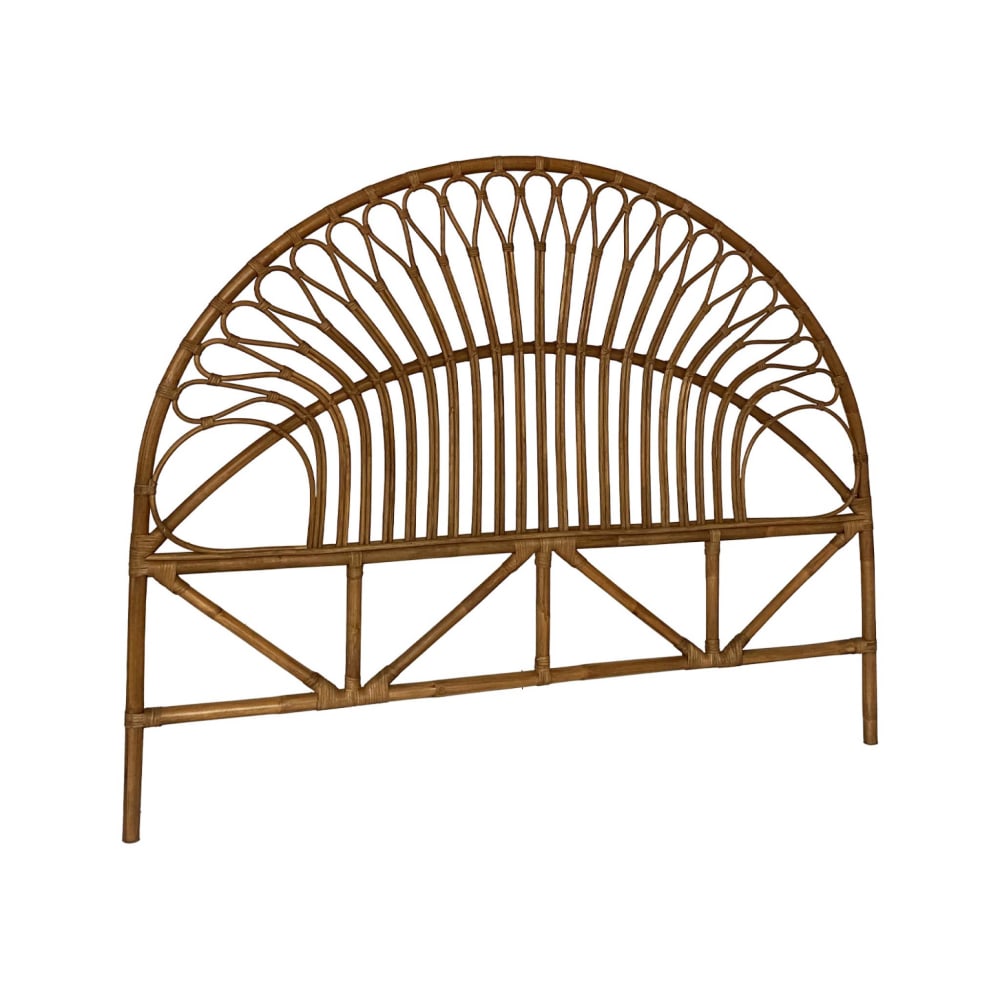 Tête de lit en rotin foncé l 160 x p3 x h130cm