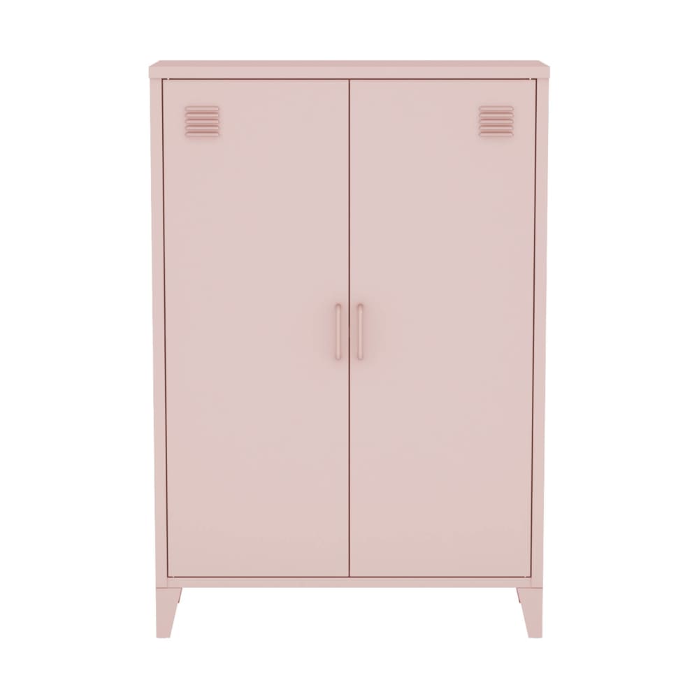 Commode/armoire en métal rose, 2 rangements - Maisons du Monde