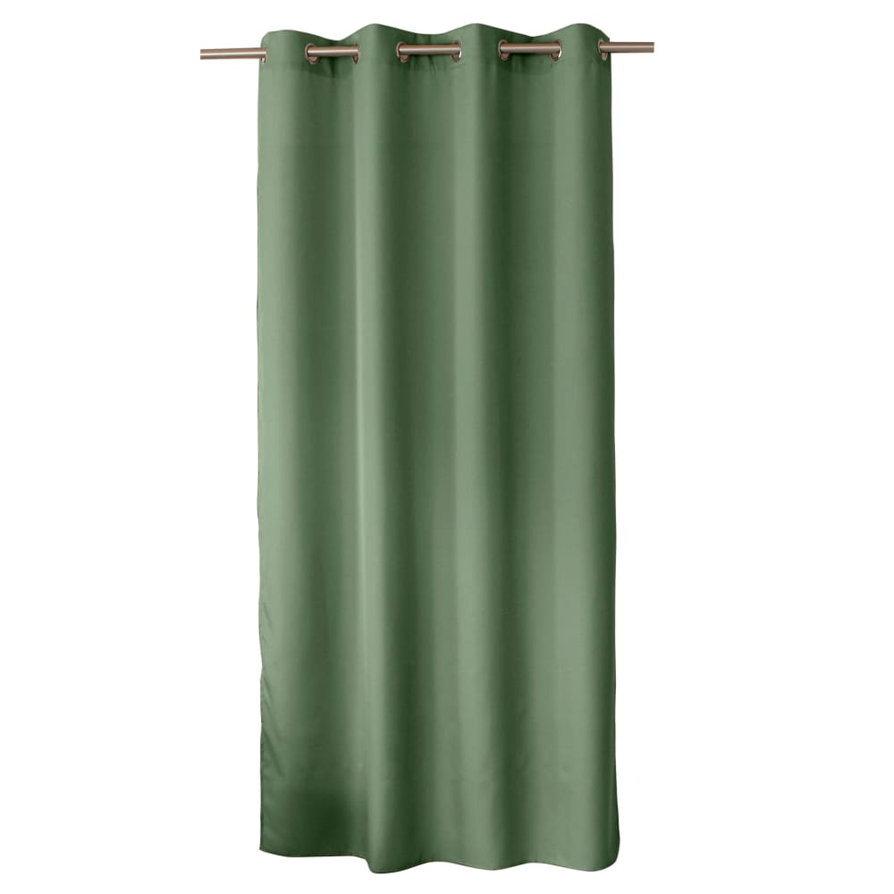 Rideau en toile unie à 8 œillets vert argile 240 cm x 140 cm — vue 3