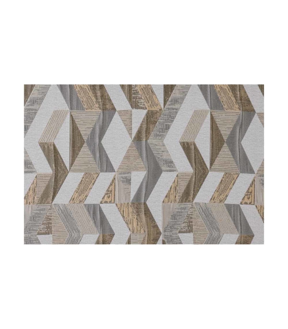 Rideau zig zag coloré polyester beige 135x240 cm — vue 3
