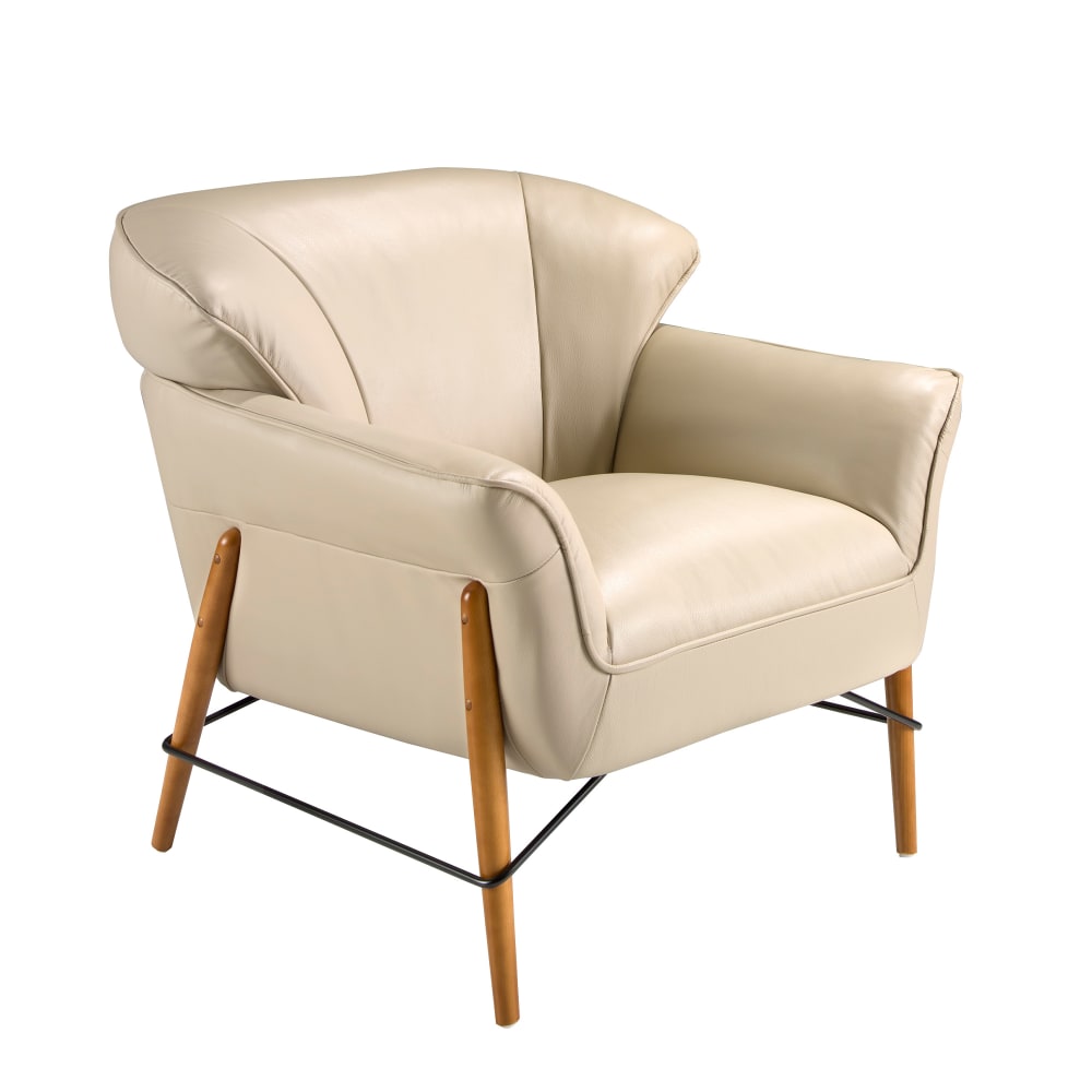 fauteuil en cuir sable