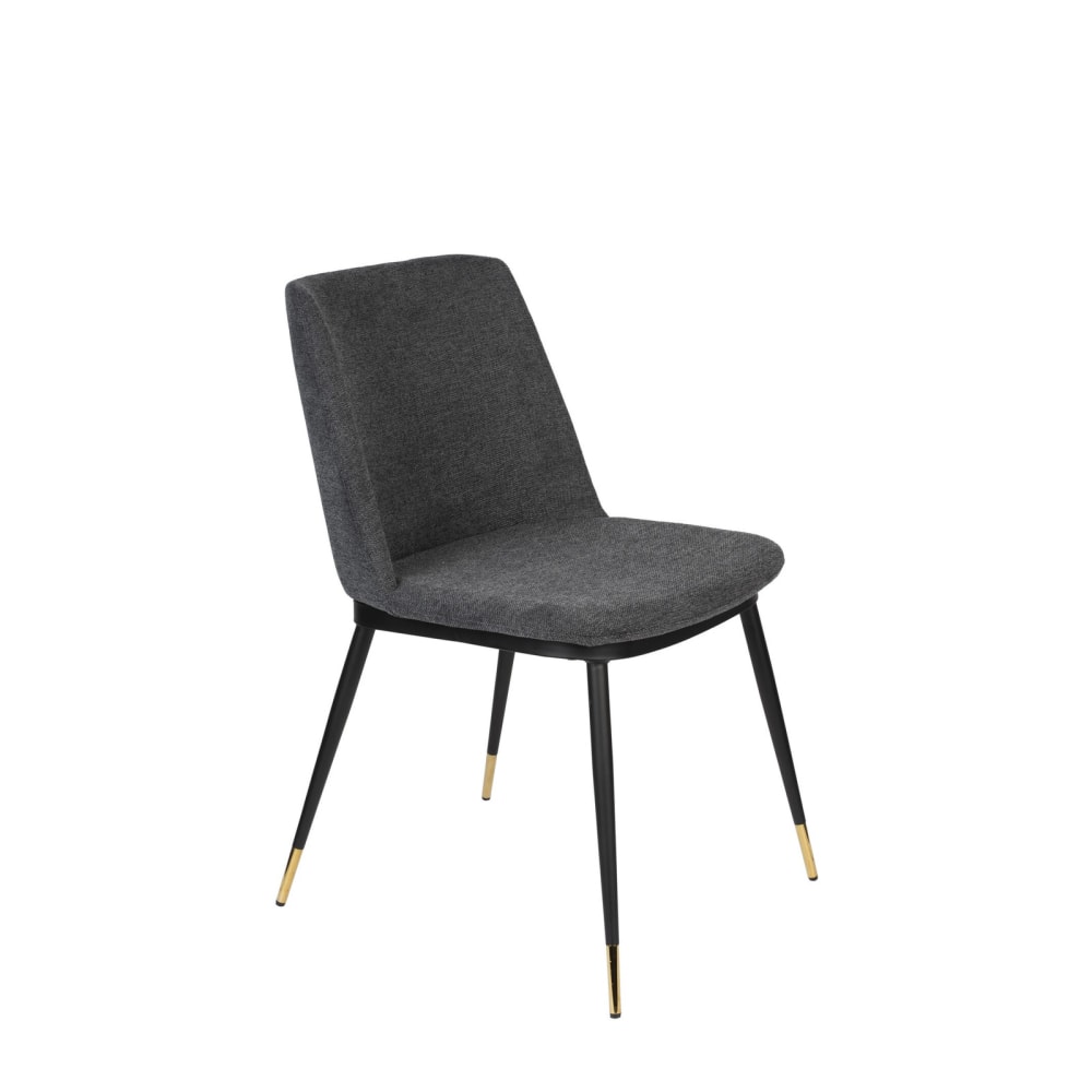 chaise en tissu gris