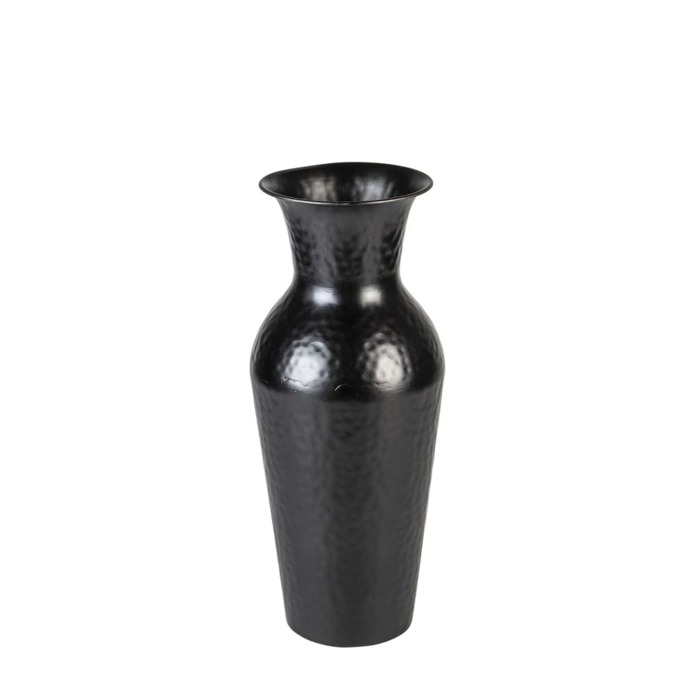 Vase en acier noir 40 cm