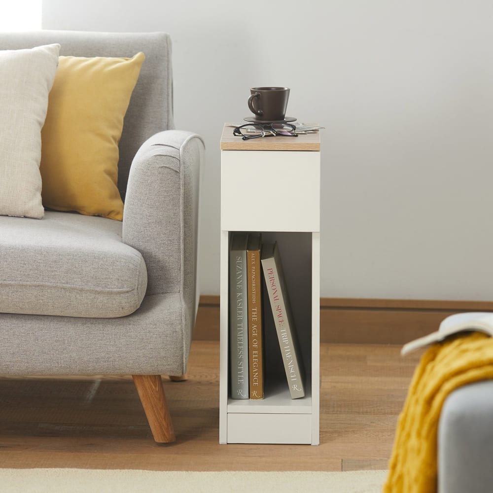 Lot de 2 tables de chevet étroites avec tiroir 20x35x60 cm - Maisons du Monde