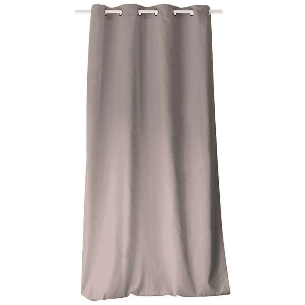 Rideau uni effet bachette 135 x 240 cm taupe — vue 3