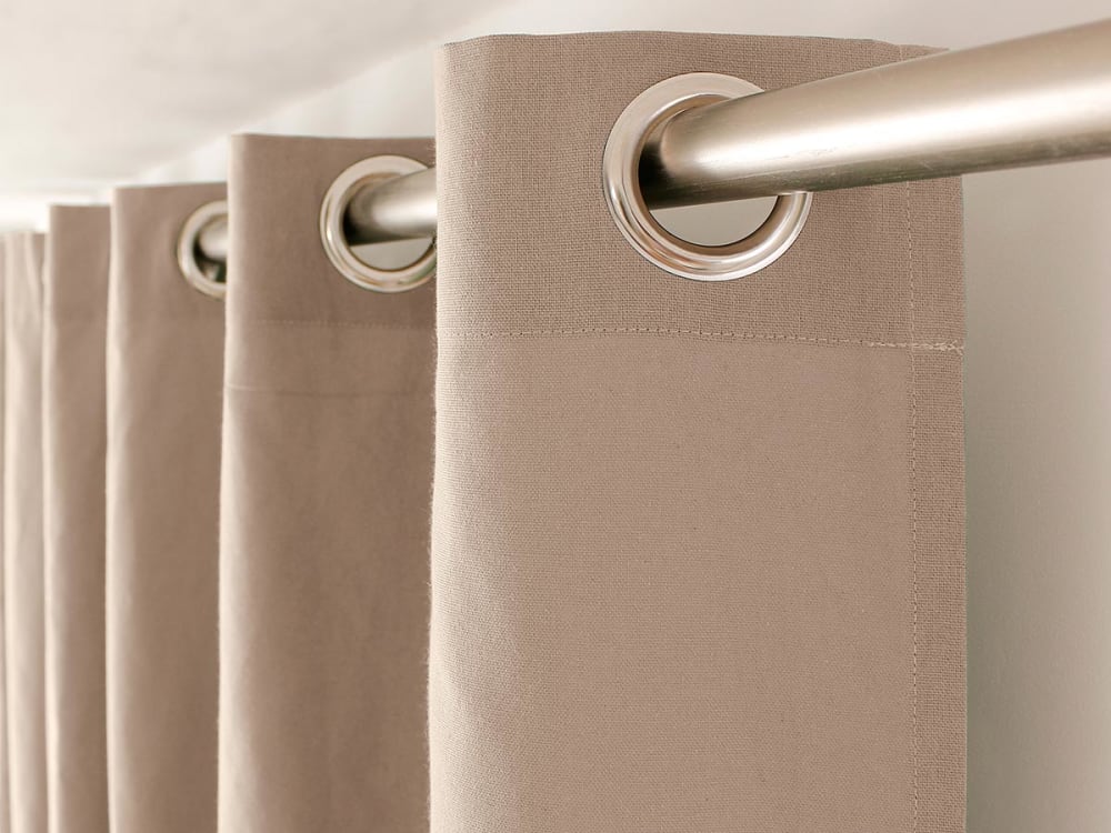Rideau uni effet bachette 135 x 240 cm taupe — vue 4
