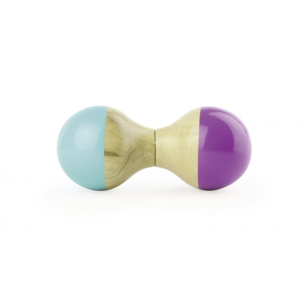 Vilac Hochet du jura turquoise et violet style contemporain Bleu Bois - 12x5x5cm