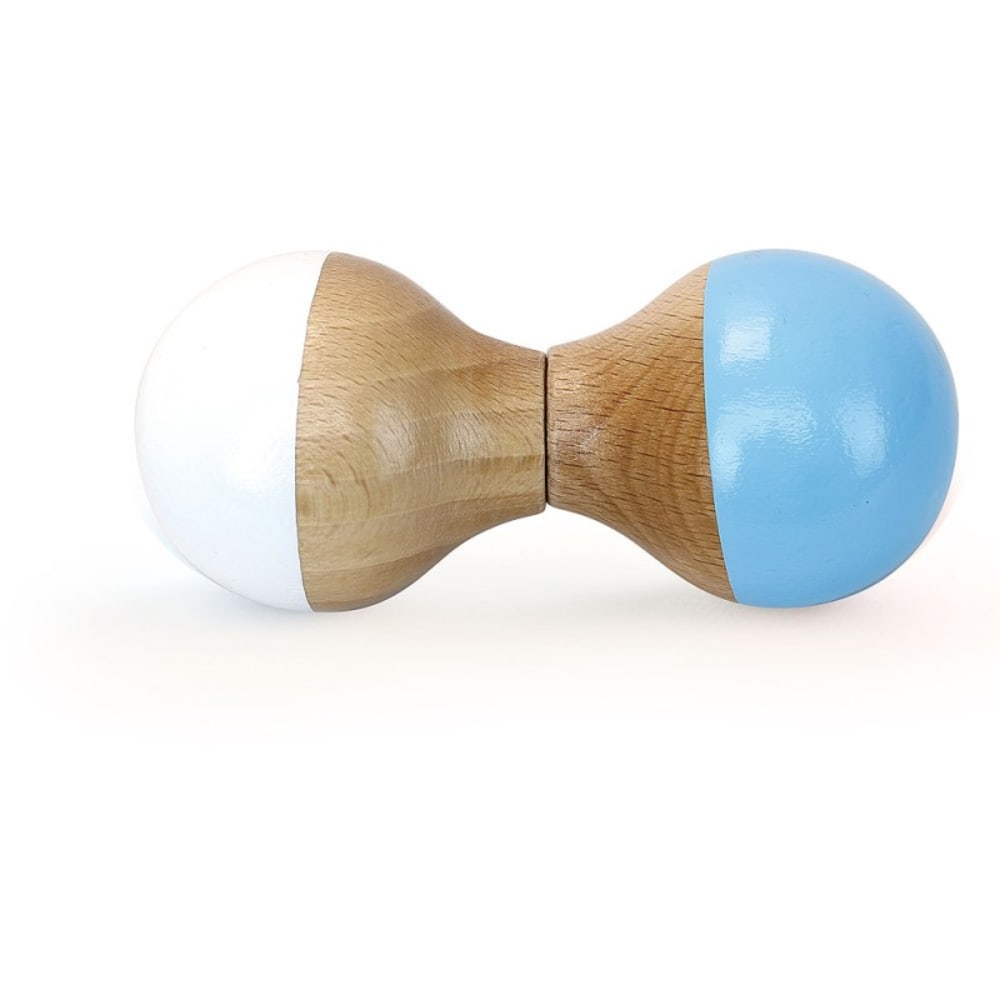 Vilac Hochet du jura blanc et bleu Bleu Bois - 12x5x5cm