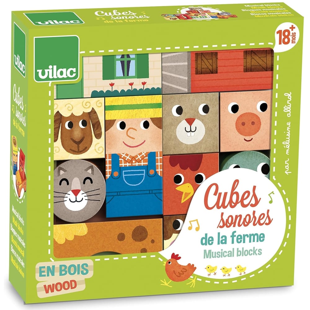Cubes sonores de la ferme (Vilac) - Image 2