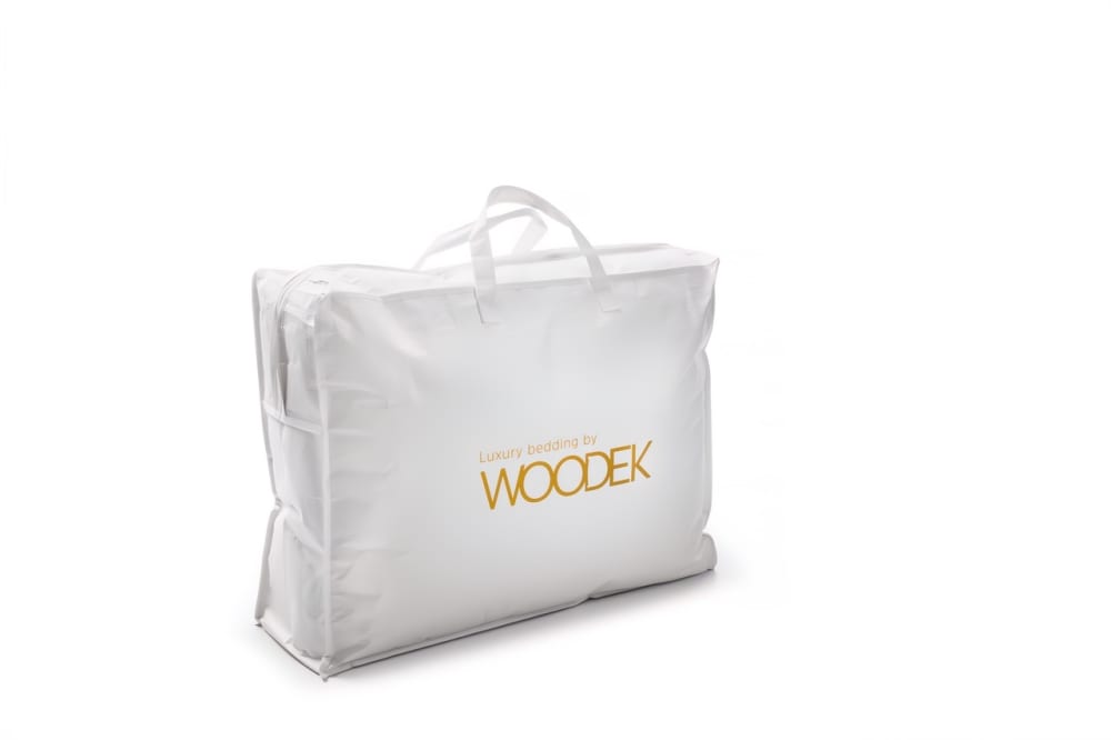 WOODEK Sommerbettdecke aus Daunen 200x200 cm style modern Weiß Öko-Tex Zertifikat Feder