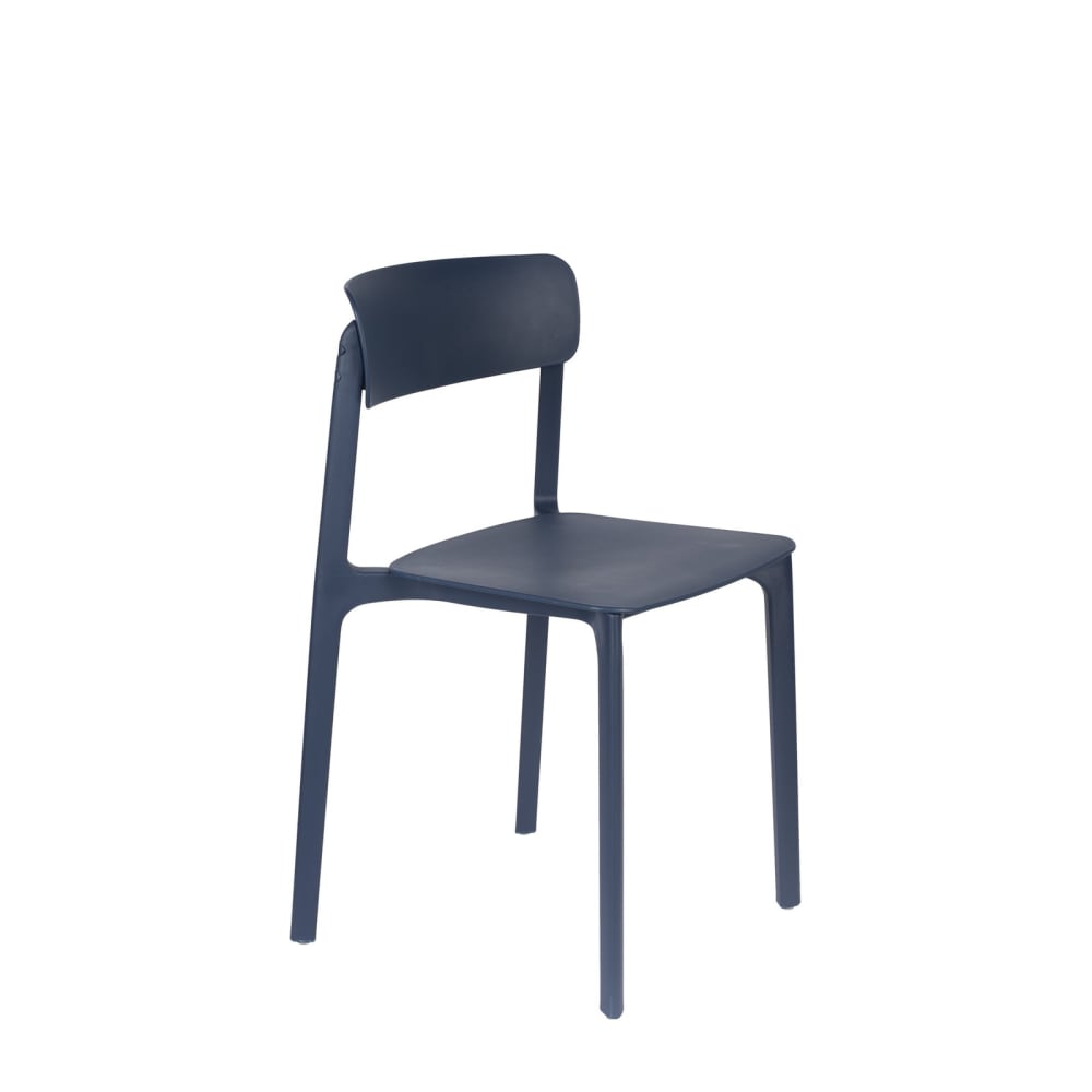 chaise en plastique bleu