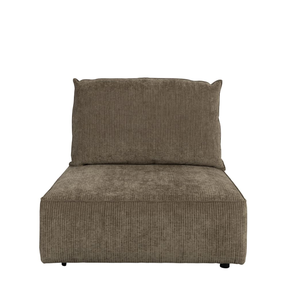 Élément de canapé 1 place en tissu vert