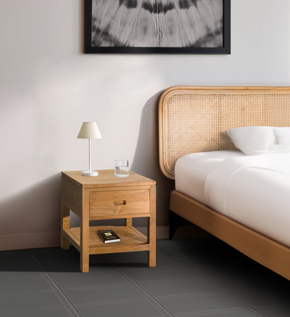 Nachttisch aus Teakholz, L 45 cm, beige - Maisons Du Monde