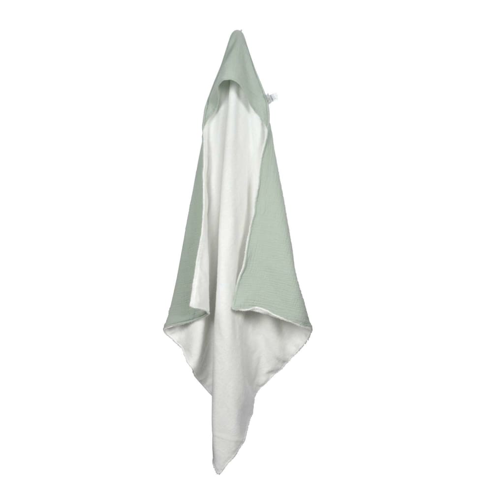 Cape de bain en gaze de coton verte