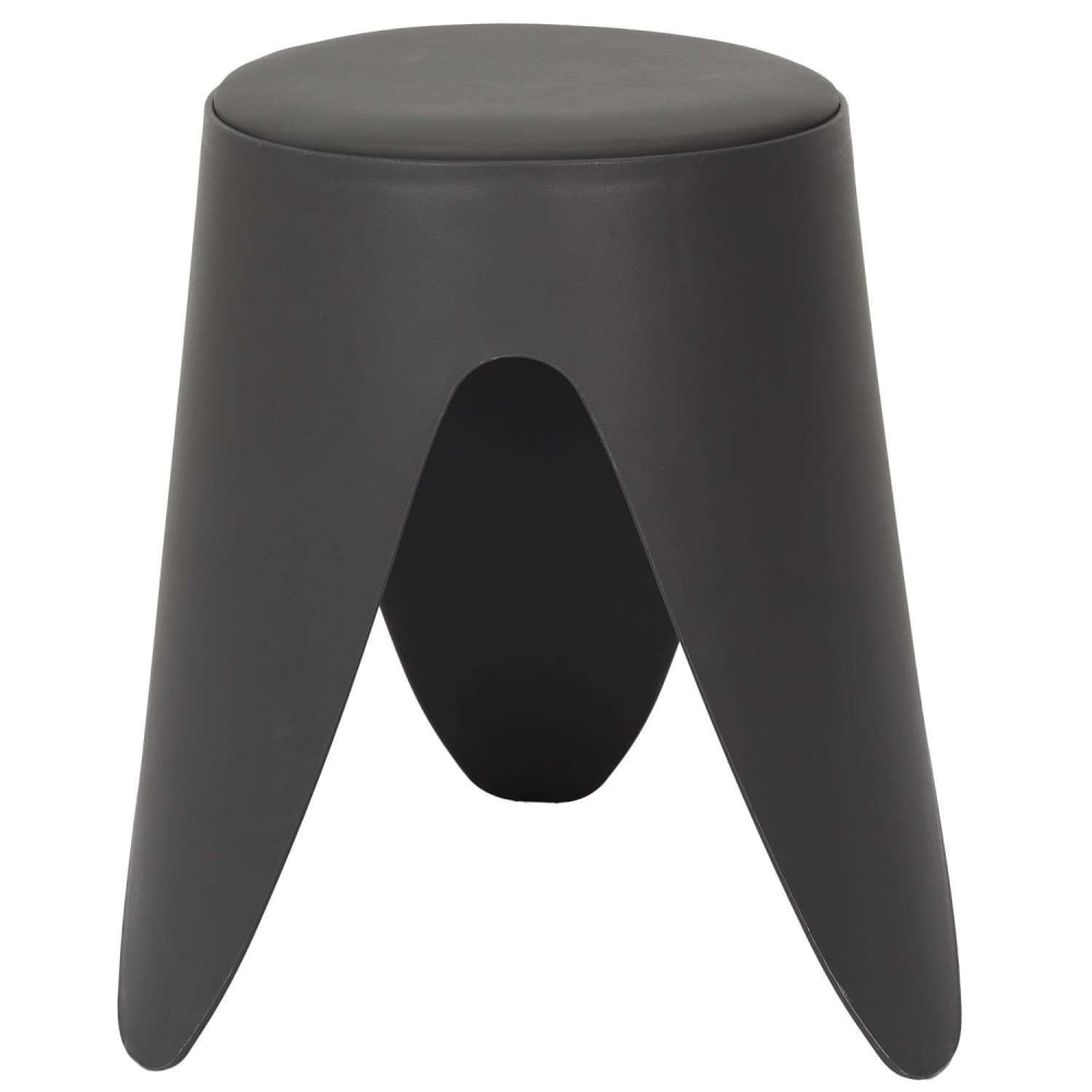 Tabouret d'appoint empilable gris foncé