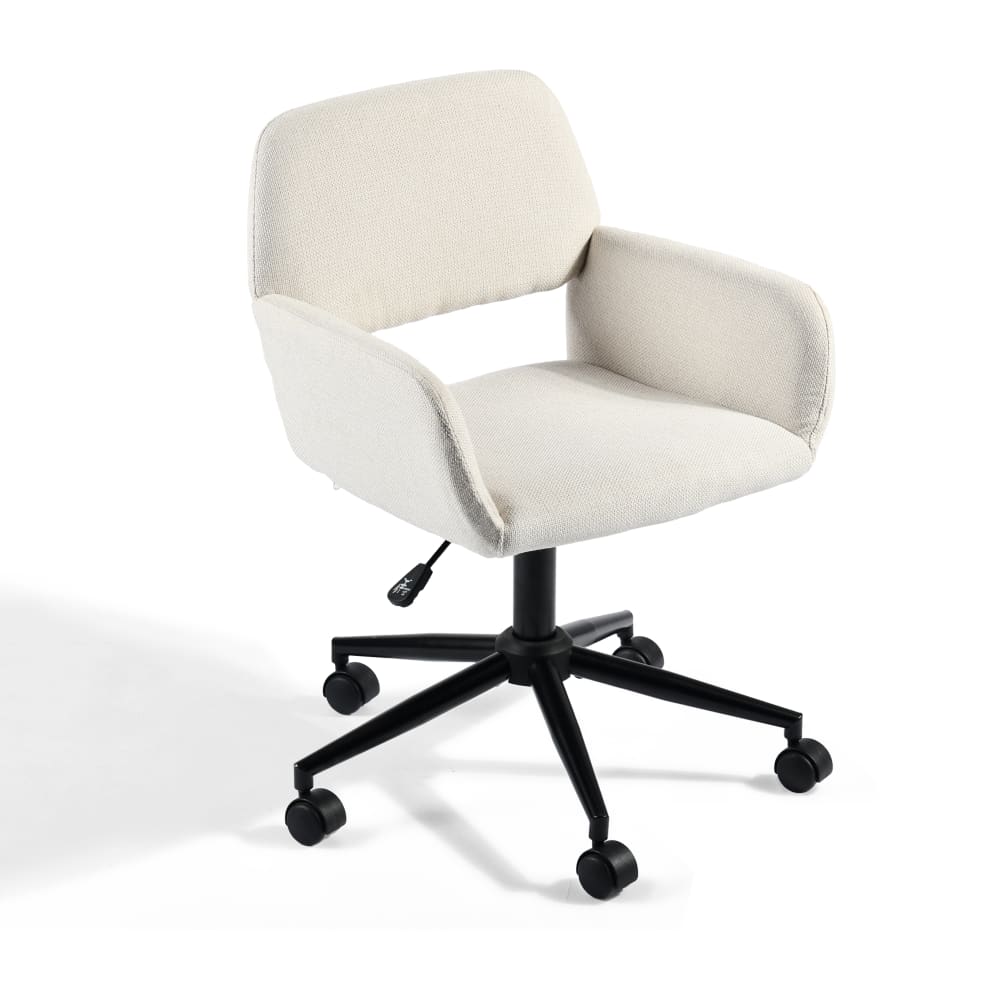 Urban Meuble Skandinavischer Drehstuhl aus Stoff, Beige style classic chic Beige Stoff