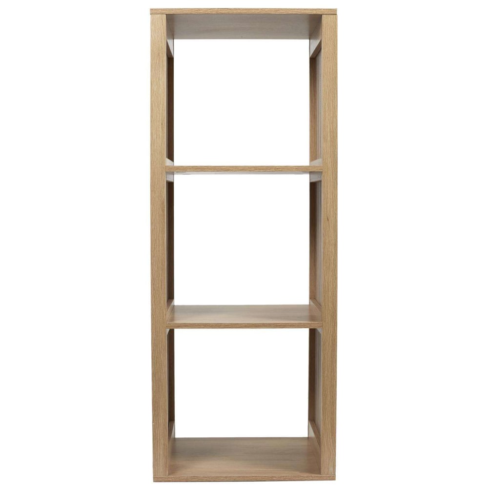 Etagère de rangement 3 cases en bois marron Etagère de rangement 3 cases en bois marron