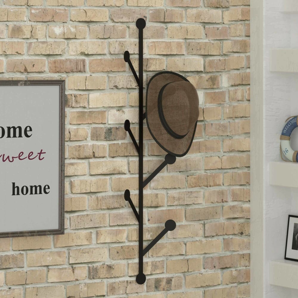 Porte-manteau en métal noir 22x5h94 cm - Maisons du Monde