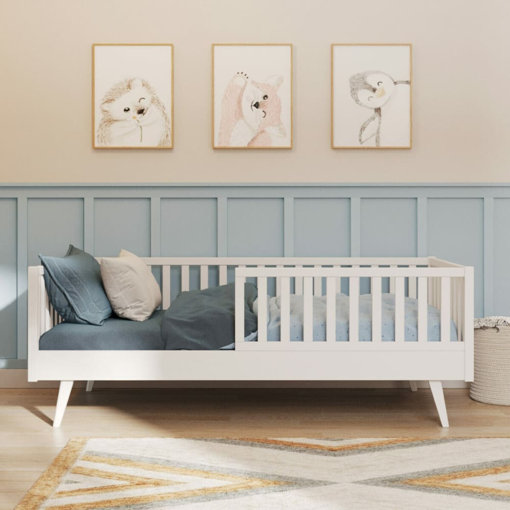 Lit enfant montessori bois massif blanc 90x190 cm - Maisons du Monde