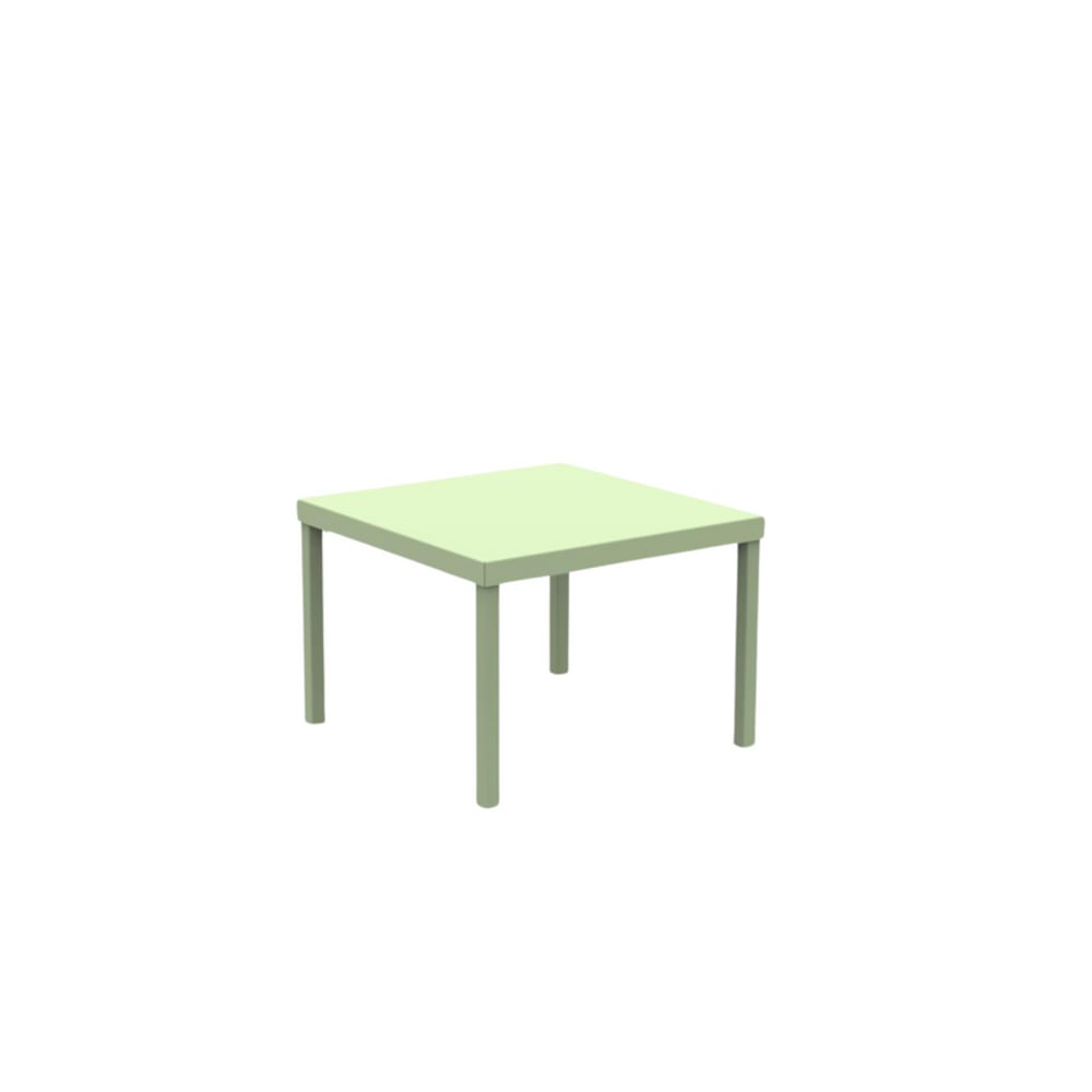 Table+de+jardin+carree+en+metal+vert,+40x40+cm,+hauteur+38,5+cm