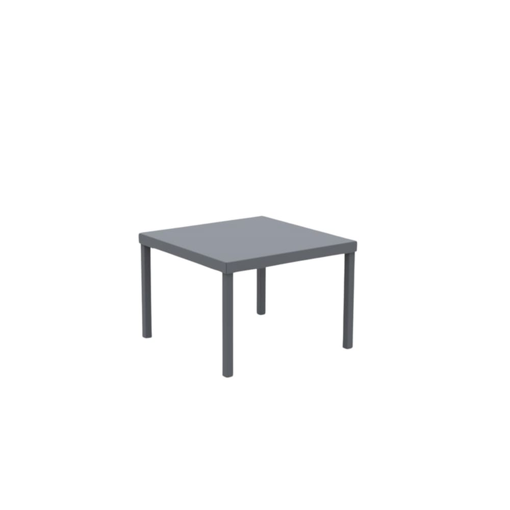 Table+de+jardin+carree+en+metal+gris,+40x40+cm,+hauteur+38,5+cm