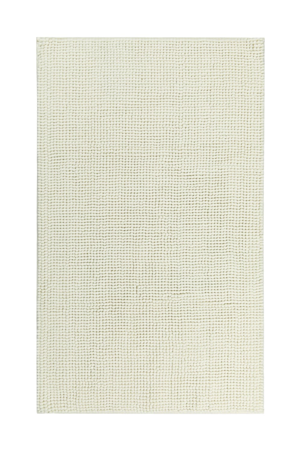 Tapis de bain tufté ivoire 60x100