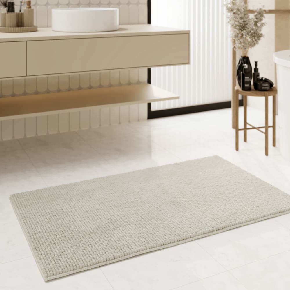 Tapis de bain tufté ivoire 60x100 — vue 3