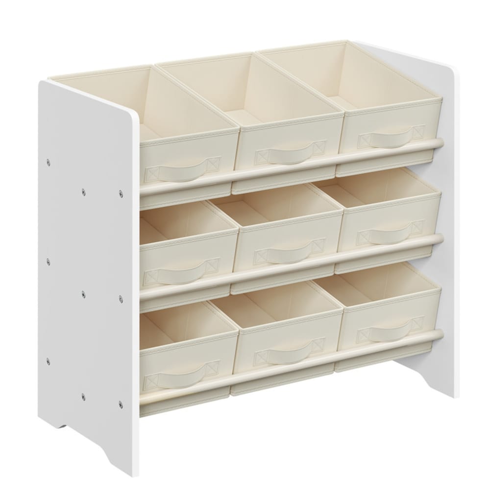 SONGMICS - Étagère à jouets pour enfant 9 boîtes de rangement blanc nuage