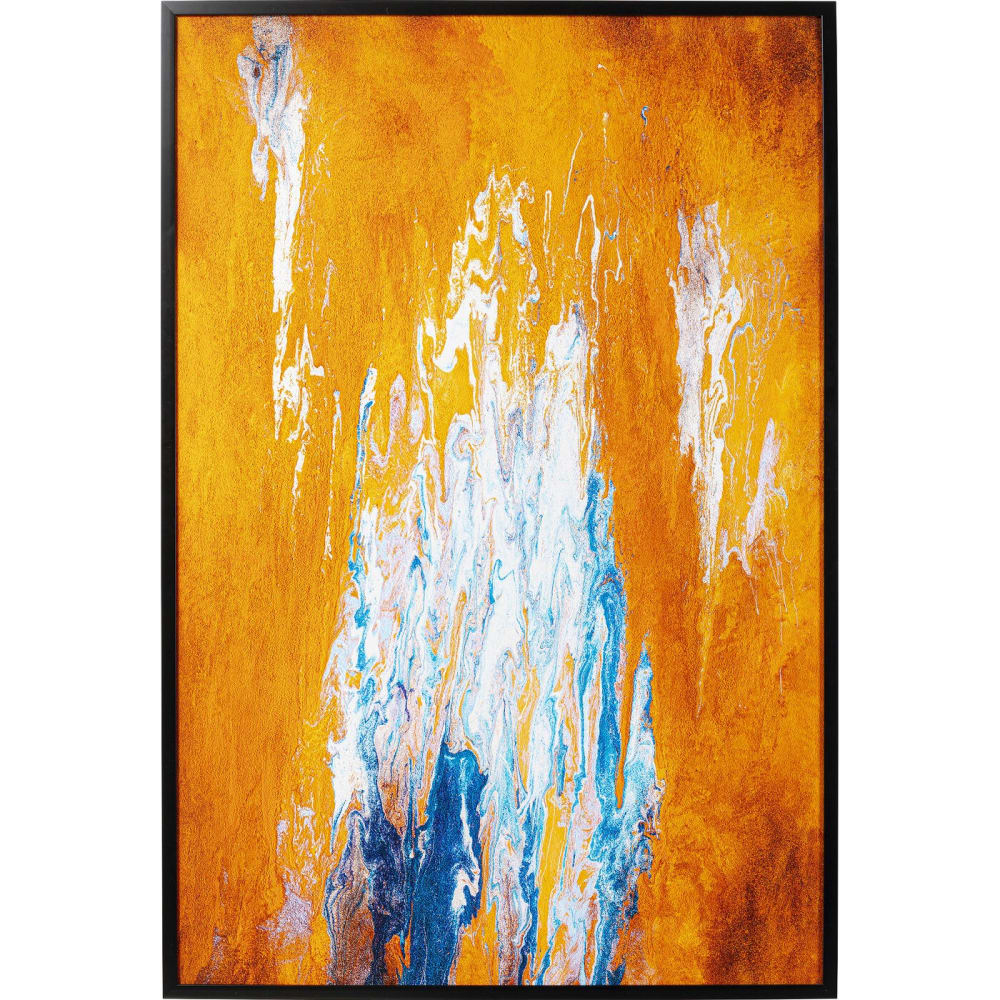 Toile orange, bleue et