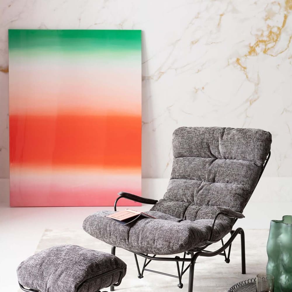 Toile dégradé en coton vert, orange et rose 120x160 - Maisons du Monde