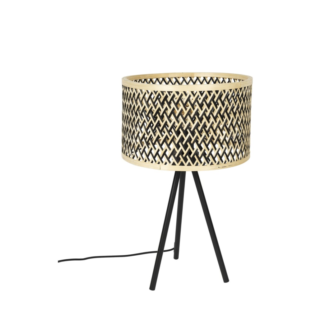 lampe à poser en bambou